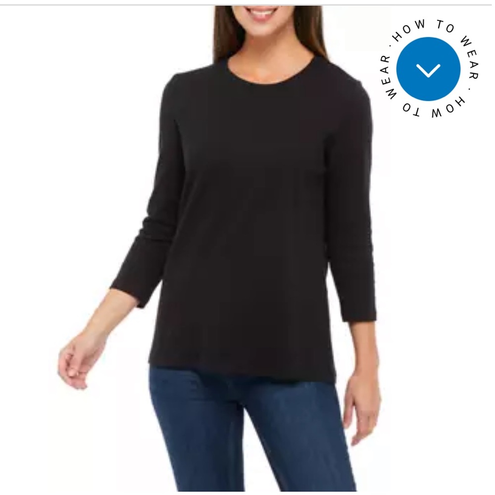 Kim Rogers 3/4 sleeve tee- classic fit. NWT. Retail 32.50